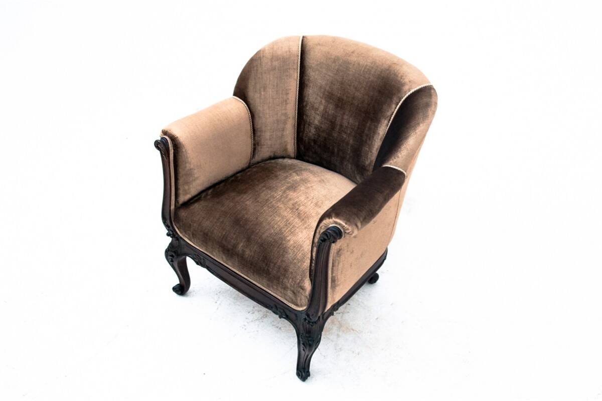 A pair of antique armchairs, Northern Europe, around 1890.