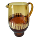 Vintage amber and gold glass carfe