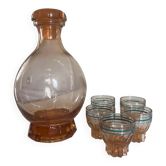 Service carafe et verre à liqueur