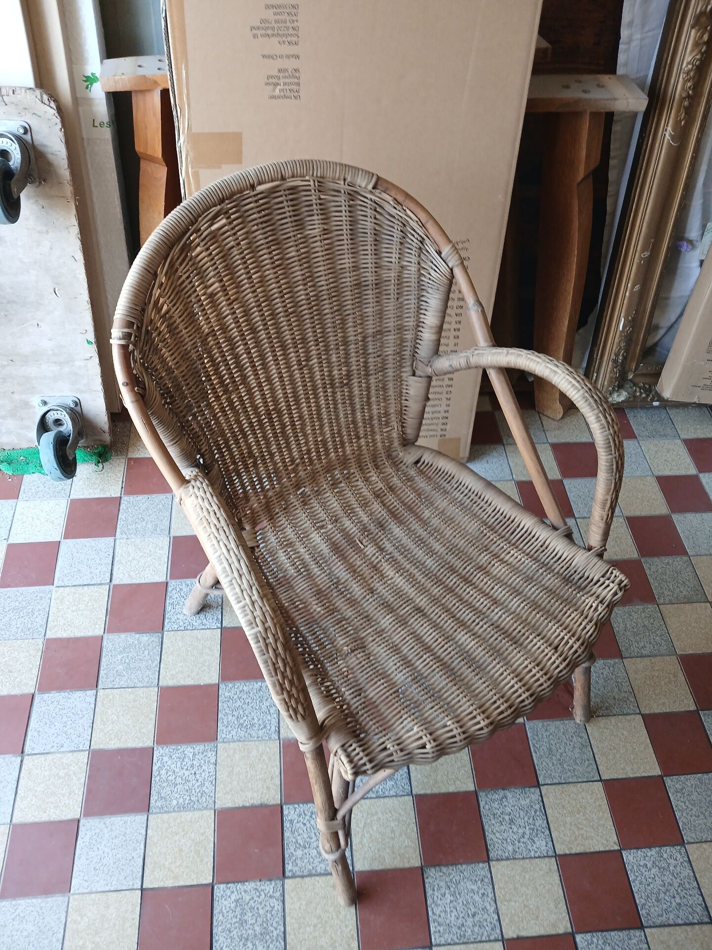 Rattan armchair