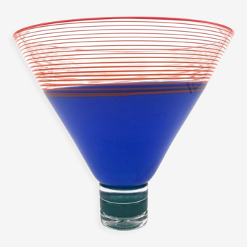 Eric Lindgren - blown glass vase - 1990 - vintage glasswork