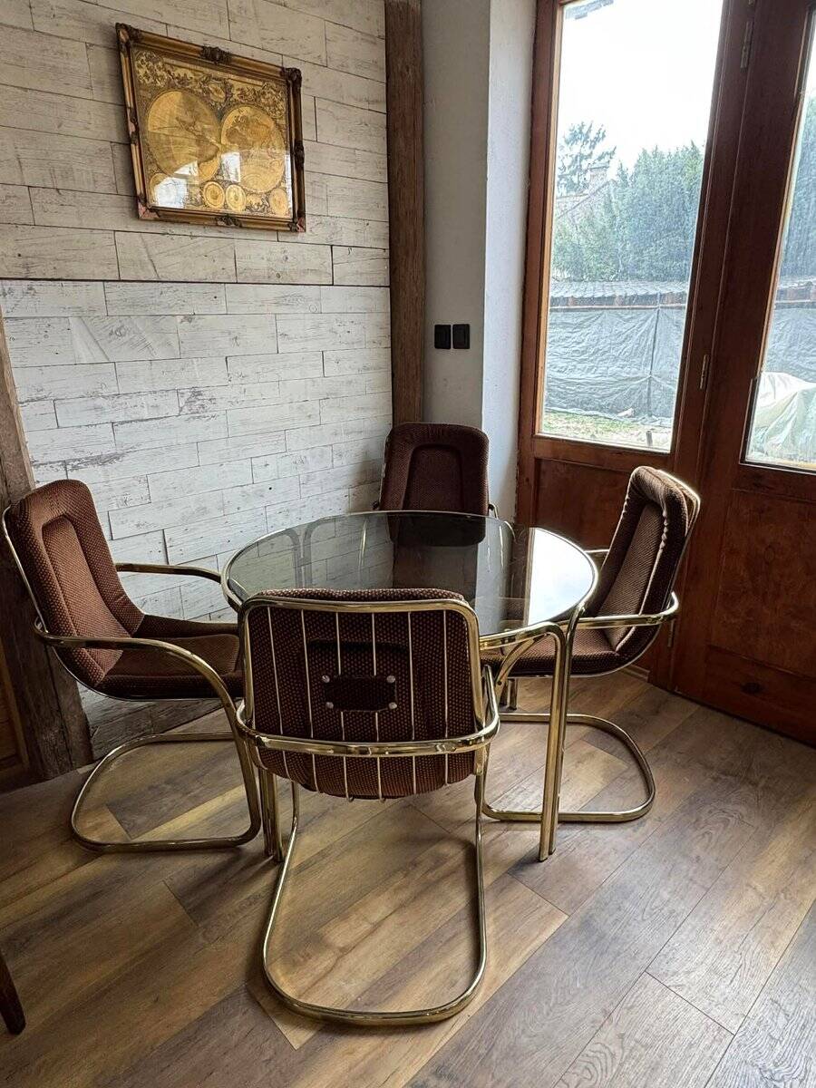 Copper Dining Set from Gastone Rinaldi, 1970s, Set of 5