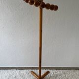 70s pine coat rack