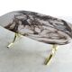 Table basse vintage, plateau en marbre, années 60, Suède