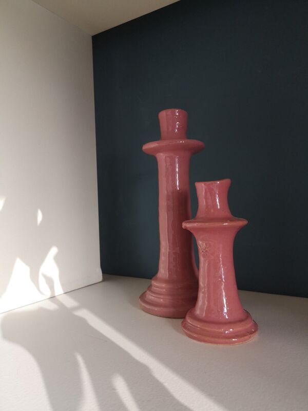 Set de 2 bougeoirs en céramique tamegroute