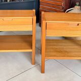 Vintage Simat bedside tables in elm – 1970