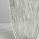 Thick transparent glass vase