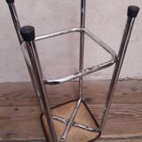 Tabouret haut chrome et skaï