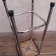 High chrome and skaï stool