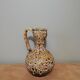 Honey colored Fat Lava ceramic pitcher vase