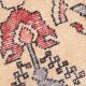 Tapis turc antique rouge, beige et ocre