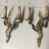 Pairs of Louis XV style wall lights