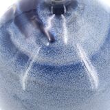 Fat lava blue ceramic potter's lamp, 1970s