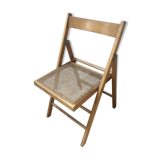 Vintage folding chair wood and caning