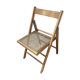 Vintage folding chair wood and caning