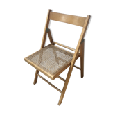 Vintage folding chair wood and caning