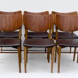 Danish Dining Chairs Set of 6 by Niels and Eva Koppel Slagelse Mobelfabric
