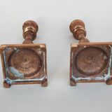 Paire de chandeliers anglais en bronze