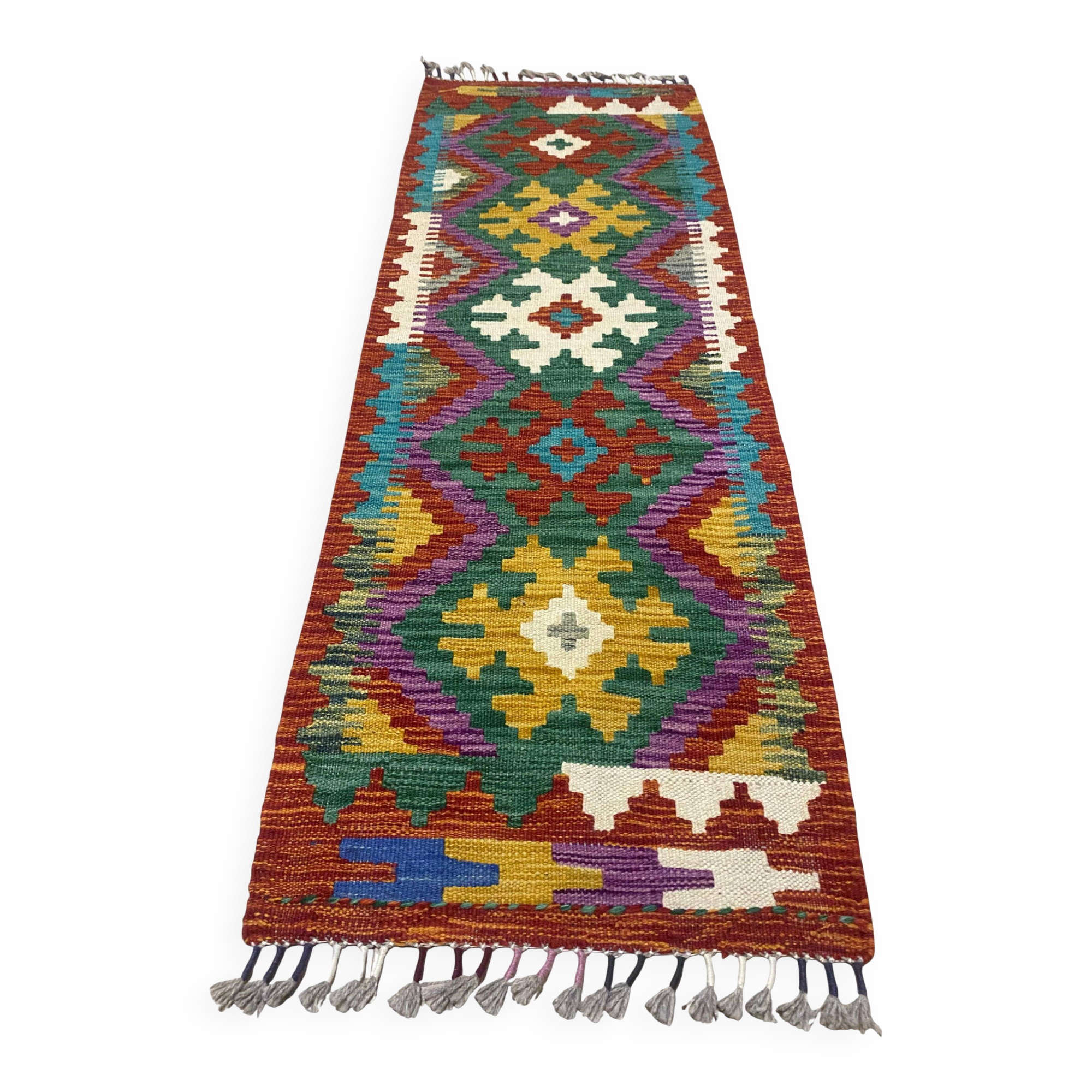 Kilim Afghan tissé Main – Laine Naturelle