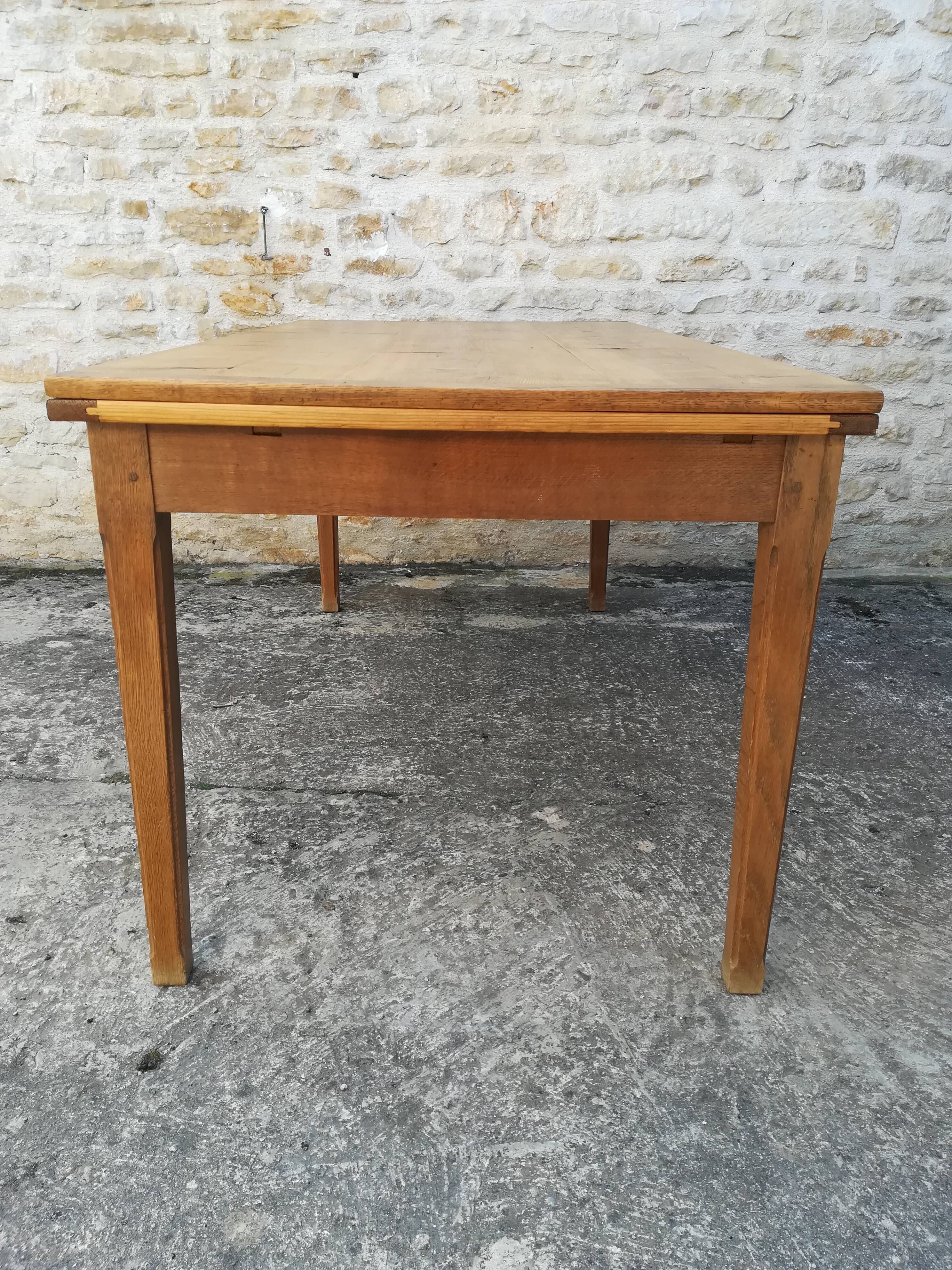 Farmhouse table with two extensions