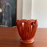 Vintage braided earthenware pot cache