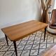 Rectangular teak Scandinavian dining table, extendable, vintage 1960s.