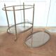 Desserte golden bar brass and glass