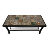 Vintage metal and earthenware coffee table from the 50s/60s
