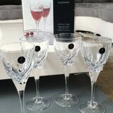 Set of 4 large red wine glasses/Royal Doulton Elegance. Made from high quality lead crystal. High 21 cm. New with box