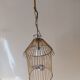 Suspension vintage en forme de cage à  oiseau