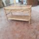 Bamboo and cane coffee table