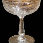 Series of 11 cut crystal champagne glasses