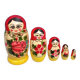 Decorative Russian Matryoshka dolls made of hand-painted wood.