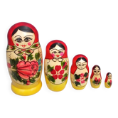 Poupées décoratives russes Matriochkas en bois peintes à la main