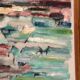 Swedish Oil on Canvas“Abstract Composition” by Klas Engman– Vintage &Framed