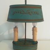 Painted metal hot water bottle lamp