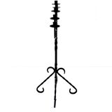 Large Vintage Mid 20th century wrought iron floor candle stick