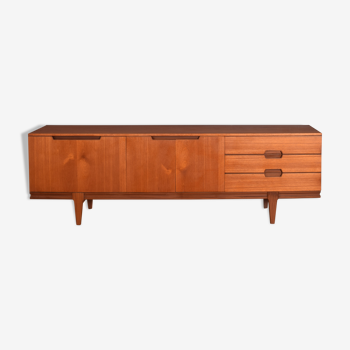 Restored Long Teak Retro 1960s Uniflex Sideboard