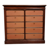 Meuble de notaire, cartonnier, époque Napoléon III en acajou