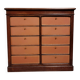 Napoleon III period mahogany notary's cabinet/filing cabinet