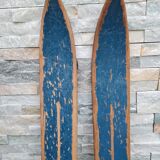 Paire de skis en bois vintage Ramy Alpa