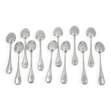 Christofle Rubans, 12 cuillères à thé, café, dessert, 14,5 cm, excellent état