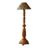 Lampadaire sculptural scandinave mi-siècle en pin massif, 1970