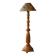 Mid-century sculptural Scandinavian floor lamp in solid pine, 1970.