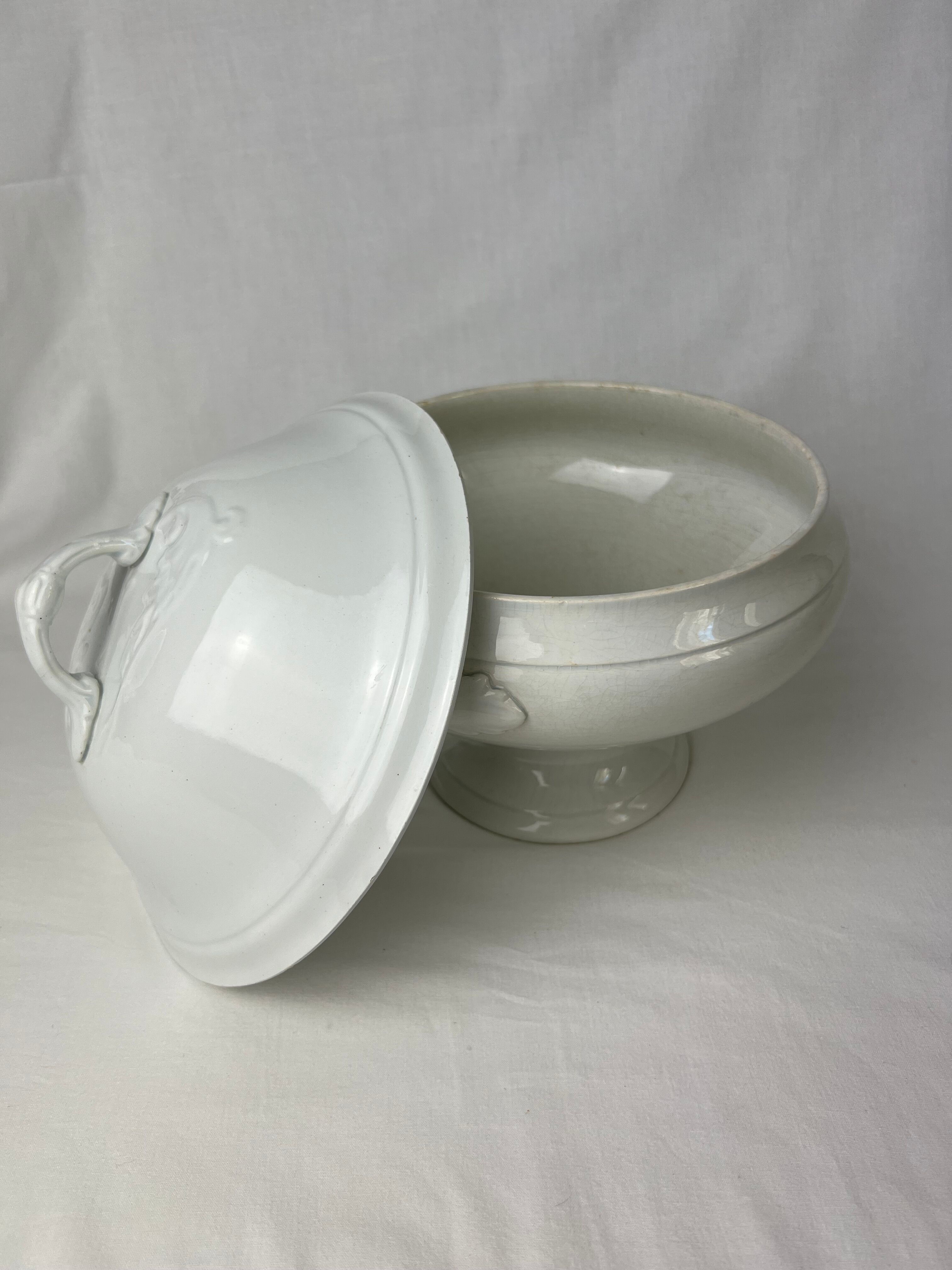 White porcelain soup bowl