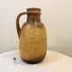 XXL Vase de sol en céramique beige marron Scheurich 417-42 Fat Lava West Germany vintage 1950s 1960s