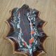 Catchall, small dish in Vallauris ceramic in the shape of a leaf.