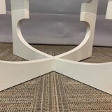 Vintage 1970s Circular Glass Coffee Table