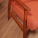 Fauteuil lounge et repose-pieds Vintage Terracota Boucle