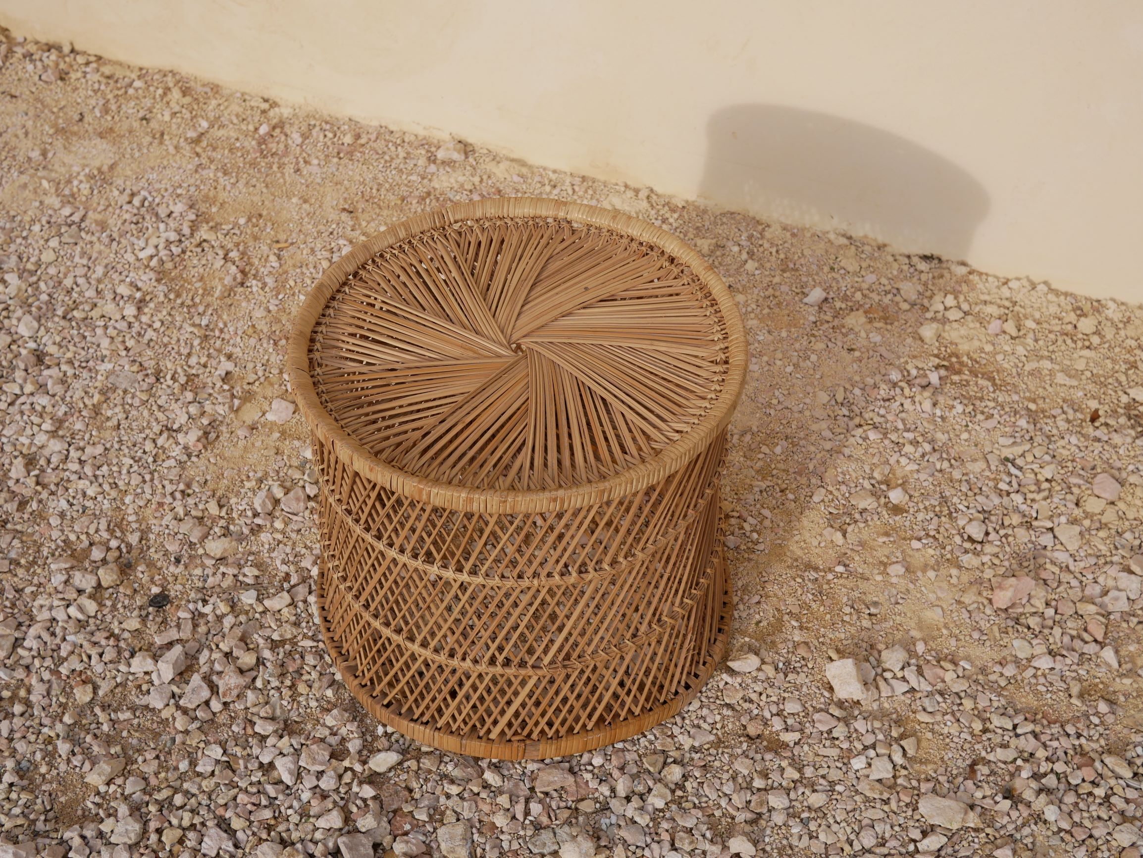 Vintage rattan stool